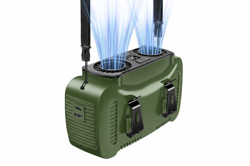 18000Mah Portable Waist Fan- Rechargeable Battery Personal Fan Clip on Wearable Belt with 5 Speeds,Led Digital Display and Flashlight Neck Fan Hands-Free 25H Cooling for Outdoor Travel Camping,Ventilador Recargable