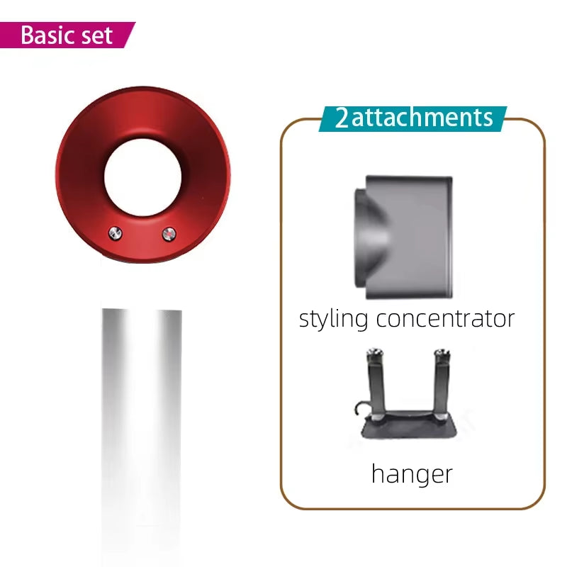 Leafless Constant Temperature Hair Dryer for Personal Hair Care and Styling; Home Professional Hair Style Accessories Kit (5+1)